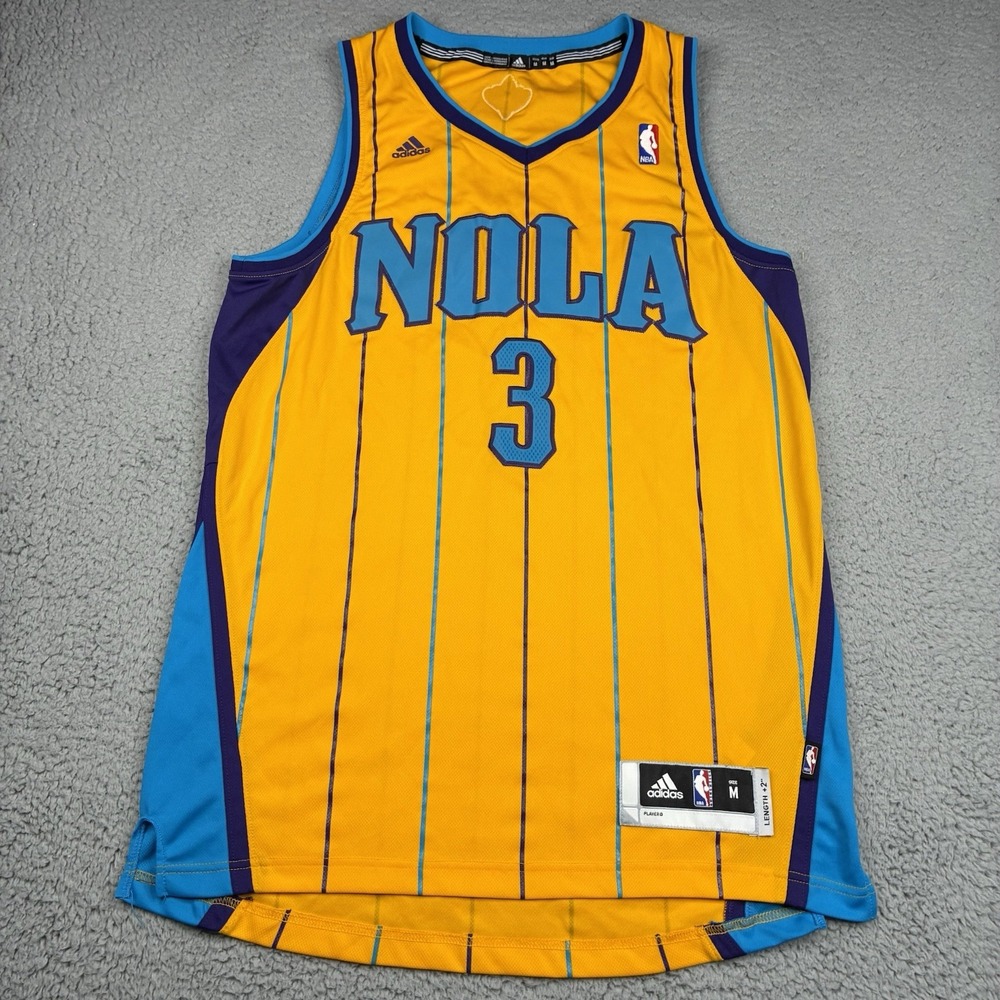 Adidas Chris Paul #3 New Orleans Hornets Jersey Men's M +2 Yellow NBA Alternate